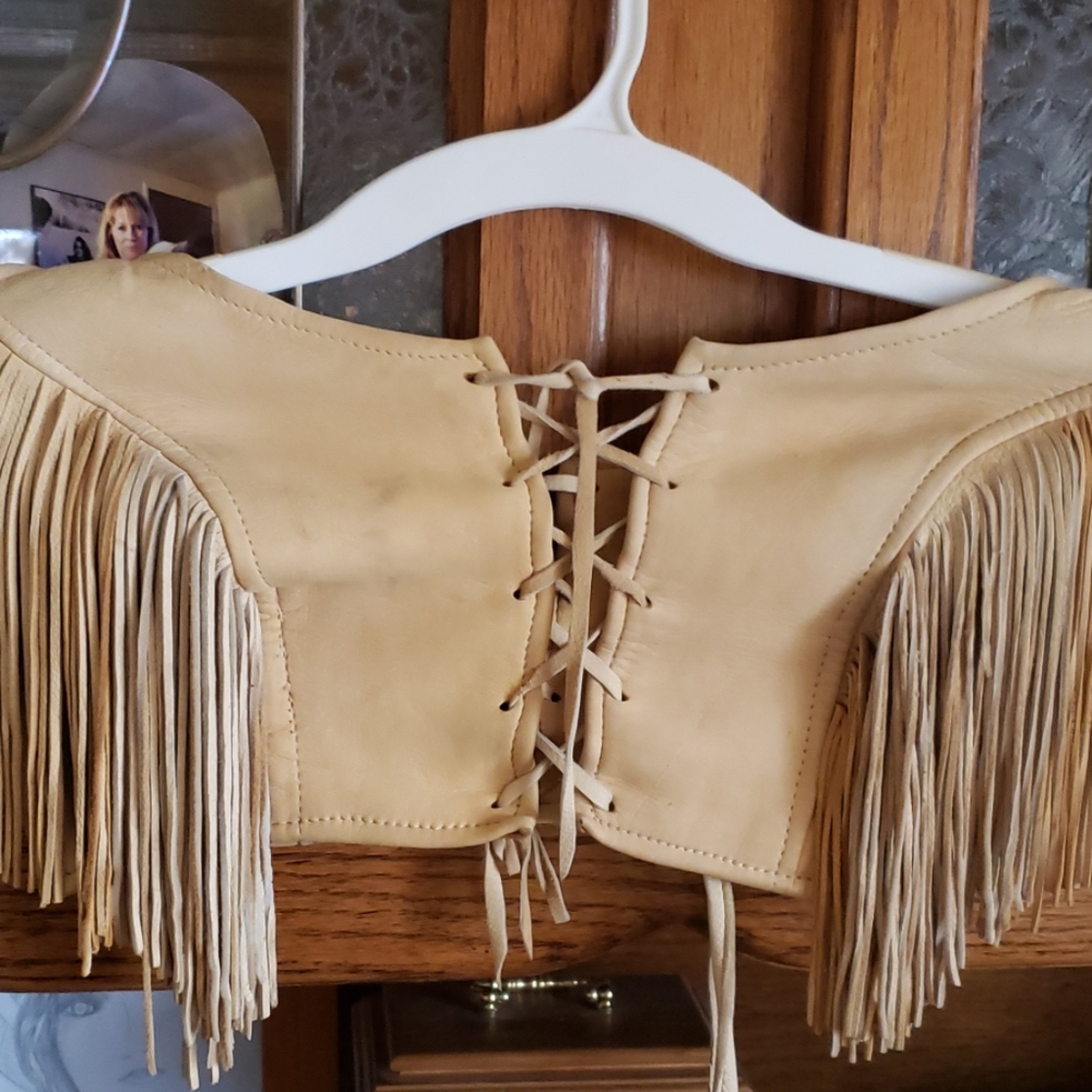 Sheep skin halter top. Very rare. Never worn.